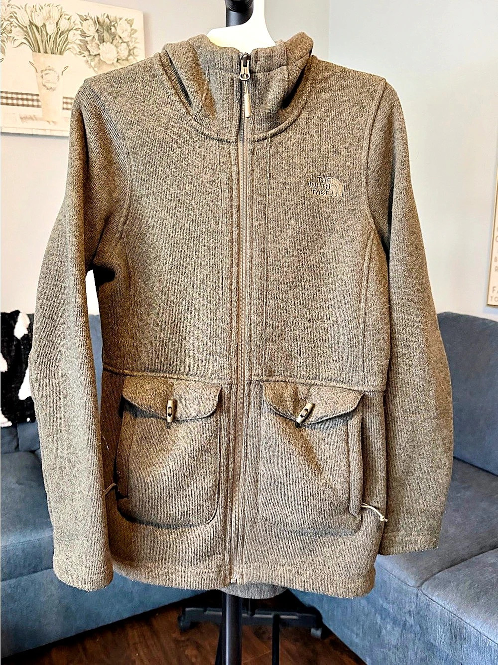 The North Face Women'Small Crescent Hooded Fleece Parka Small